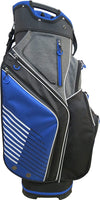 Rife Golf Premium Blue Black Gray Cart Bag 10 inch, 14-Way Friendly Separator Top