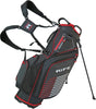 Rife Golf Black Red Gray Stand Bag 9 inch, 7-Way Friendly Separator Top