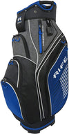 Rife Golf Premium Blue Black Gray Cart Bag 10 inch, 14-Way Friendly Separator Top