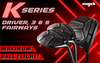 Senior Men's Majek K-Series High Launch 460cc 10.5° Driver and 3 5 Fairway Wood Set Golf Clubs, Right Handed Senior Flex with Premium Men's Arthritic Grip