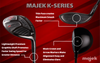 Senior Men's Majek K-Series 3 Wood Golf Club, Right Handed Senior Flex with Men's Senior Size Black Pro Velvet Grips